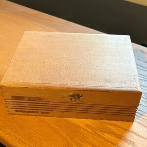 Vintage Wooden Cigar Box with Latch